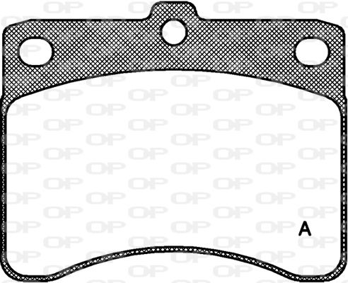 OPEN PARTS Комплект тормозных колодок, дисковый тормоз BPA0232.00